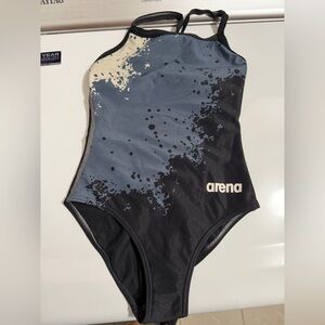 Arena Kids Swim One Piece - Black and Blue